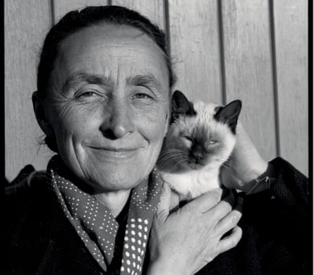 Petal … Georgia O'Keeffe with cat