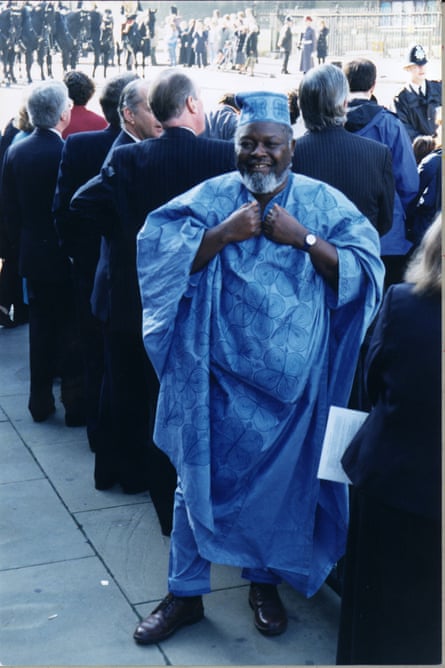 Bernie Grant MP, wearing ceremonial African dress for the Queen's Speech, 1996