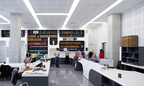 Library interior, Pierresvives Building, Montpellier, France
