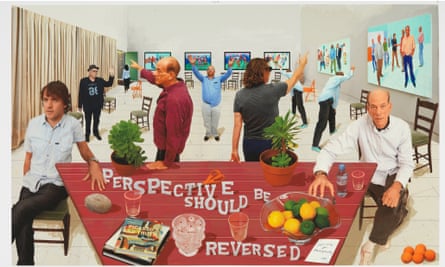 Perspective Should Be Reversed 2014 by David Hockney. Photographic drawing printed on paper. mounted on Dibond 42.