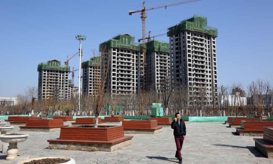 Residential buildings under construction in Tianjin, China.