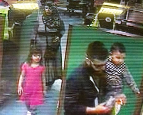 A CCTV image of Asif Malik and Sara Kiran in Dover with their four children. They left their family home in Slough on Tuesday, 7 April without informing their family and friends.