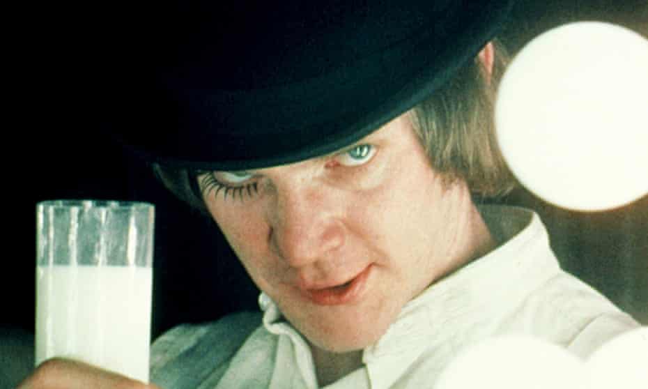 Malcolm McDowell as Alex in Stanley Kubrick's 1971 film adaptation of A Clockwork Orange.