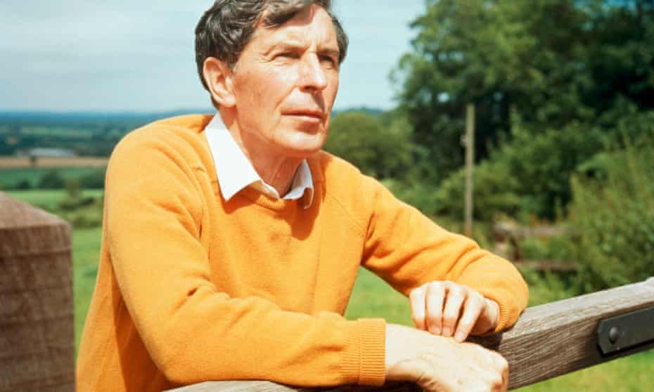Michael Tippett photographed in Wiltshire, in 1972.