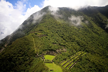 Choquequirao is a ruined Inca city in south Peru