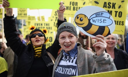 Vivienne Westwood (pictured) supports EU proposals to suspend the use of what she considers to be bee-killing pesticides