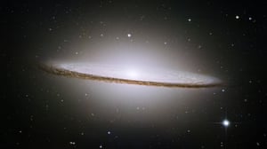 One of the largest Hubble mosaics ever assembled, this shows the picturesque Sombrero galaxy. This magnificent galaxy has an apparent diameter that is nearly one-fifth the diameter of the full moon. 
