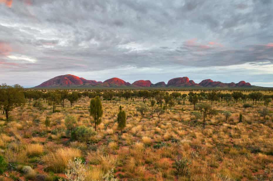 The southern side of Kata Tjuta in the morning light.