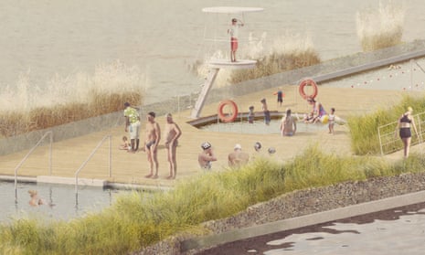 An artists impression of the Thames Baths.
