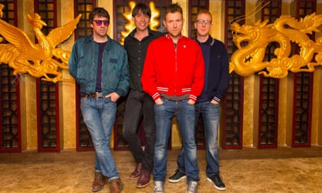 Blur, from left, Graham Coxon, Alex James, Damon Albarn and Dave Rowntree.