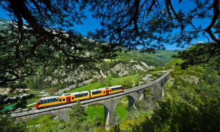 Train going through Nice, France