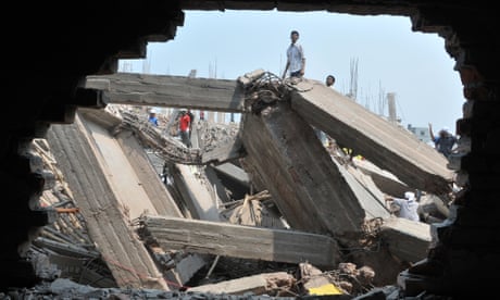 Rescuers work at the collapsed Rana Plaza building Building collapses in Dhaka, Bangladesh.