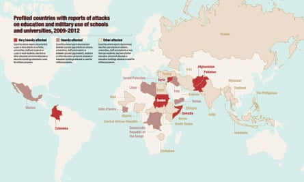 Map of school attacks