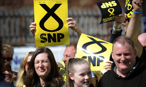 Supporters of the Scottish National Party