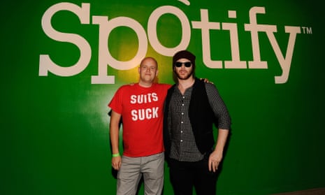 Spotify CEO Daniel Ek (32) and investor Sean Parker (35) are a few years off musical midlife crises – in theory