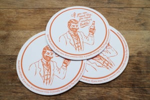 Promotional coasters printed on letterpress, 2013, by The Fingersmith Letterpress
