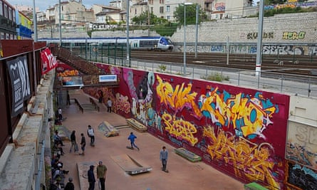 The skateboard park attached to the cultural centre La Friche in Belle de Mai.