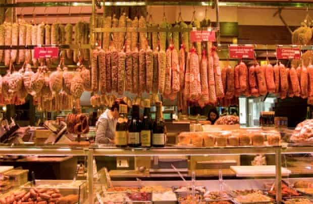 Charcuterie and other delicacies at Les Halles Paul Bocuse.