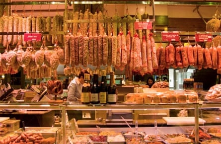Charcuterie and other delicacies at Les Halles Paul Bocuse.