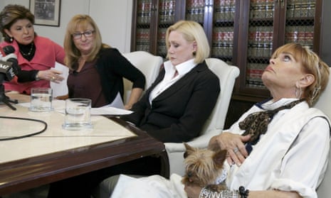 Attorney Gloria Allred, Janice Baker Kinney, Marcella Tate, and Autumn Burns