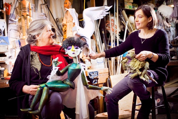 Lyndie Wright with her daughter, Sarah, at the Little Angel workshop in 2011.