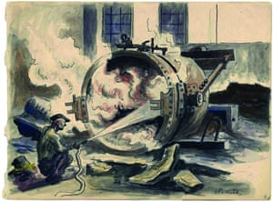 Charles Pollock's ink drawing Steel Mill, Gary, Indiana, 1933.