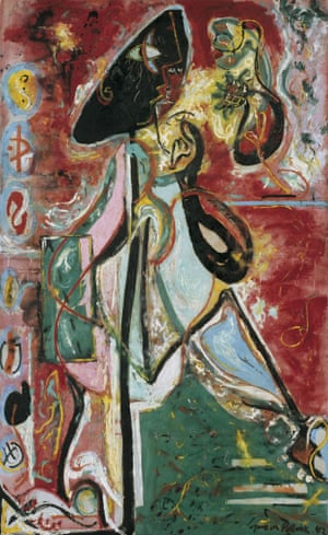 Jackson Pollock's painting The Moon Woman, 1942.