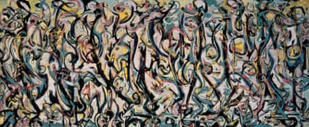 Jackson Pollock’s masterpiece Mural, 1943, oil and casein on canvas.