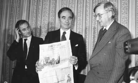 Rupert Murdoch announces his takeover of the Times Group in 1981
