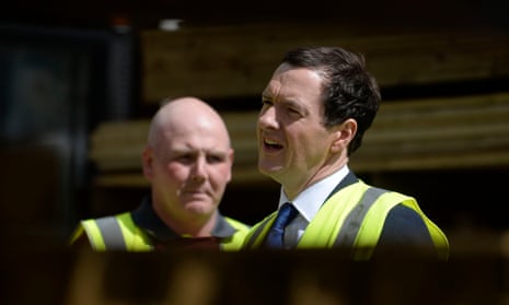 Chancellor George Osborne talks to workers during his visit to George Bence & Sons builders merchant in Cheltenham.