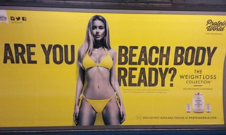 Protein World 'beach body ready' poster: the advertising watchdog has received around 270 complaints