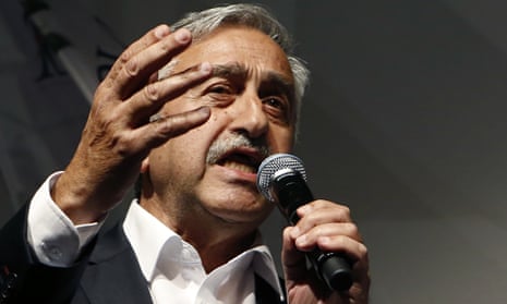 Mustafa Akinci after his election victory on Sunday