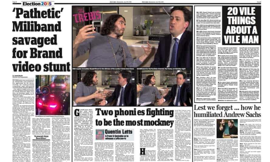 The Daily Mail's Russell Brand spread
