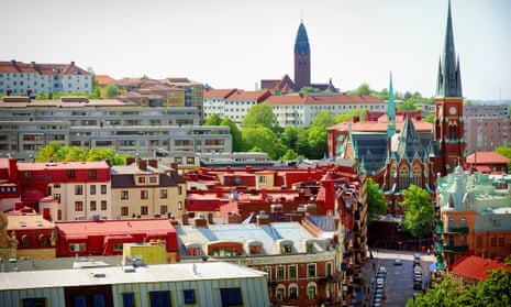 View over the rooftops in Gothenburg’s Linnéstaden neighbourhood.