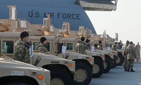 Supplying the first part of American HMMWV military vehicles to Ukraine