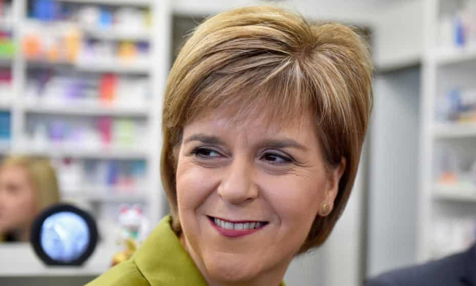 Nicola Sturgeon, the first minister and Scottish National party leader, on the campaign trail in Edinburgh on Friday.