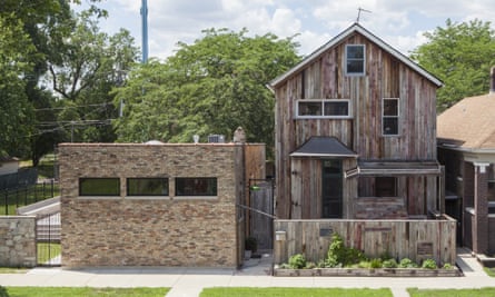 One of Theaster Gates's repurposed houses that make up his Dorchester Projects.