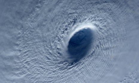 An image of typhoon Maysak taken by an astronaut from the international space station earlier this week.