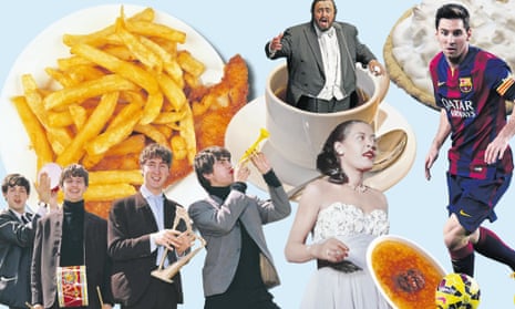 Montage of food and musicians