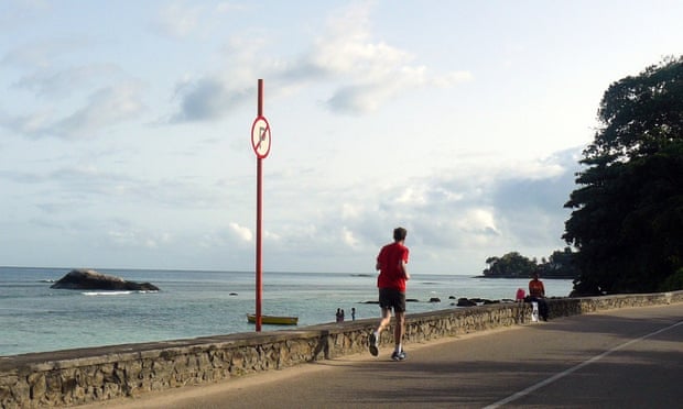 Running in the Seychelles. As you do.