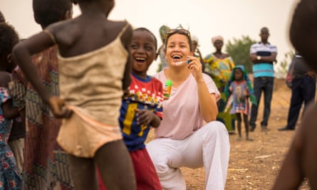 Emily Pemberton and Ghanaian children