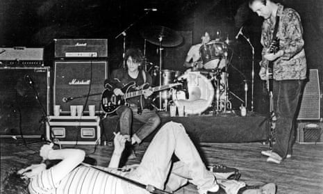 Original Replacements … the first lineup (from left) of Paul Westerberg, Tommy Stinson, Chris Mars and Bob Stinson.