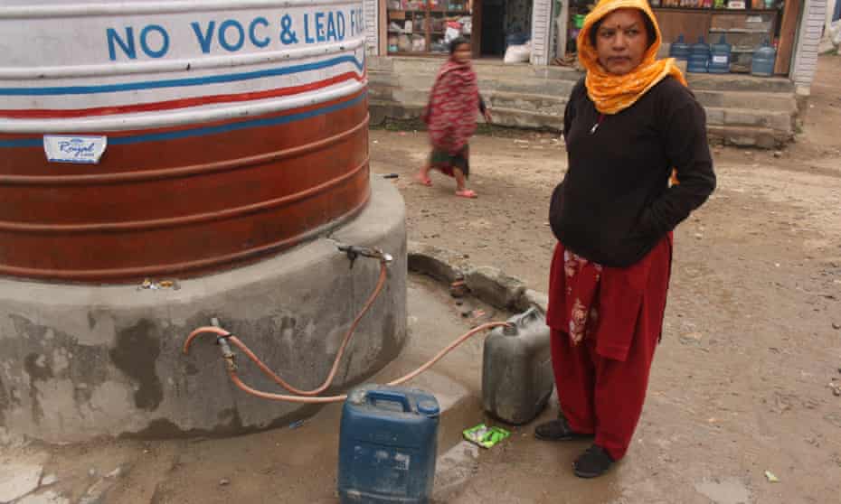 The water Ambika Thapa sells comes from a spring nearby.