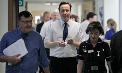David Cameron during a visit to Frimley Park hospital.
