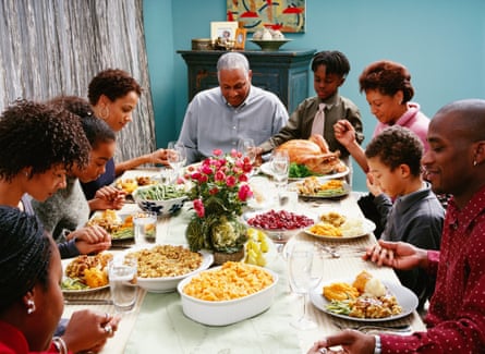 African-American family Thanksgiving meal