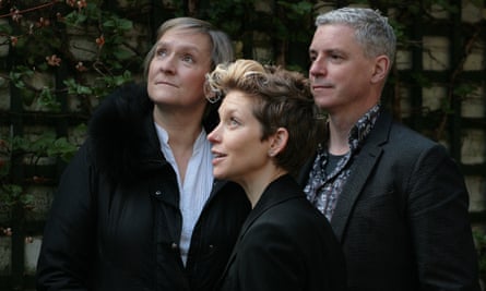 ENO's Between Worlds collaborators (left to right) Deborah Warner, Tansy Davies and Nick Drake.
