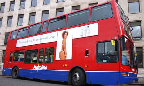 A Dove advert on a London bus