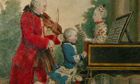 Fast friends … Leopold Mozart with the young Wolfgang Amadeus and his sister Maria Anna.