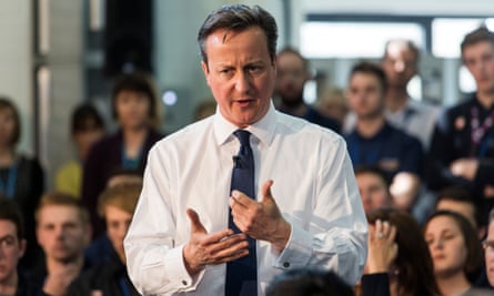 David Cameron speaks at the National Grid facility in Eakring on the campaign trail.