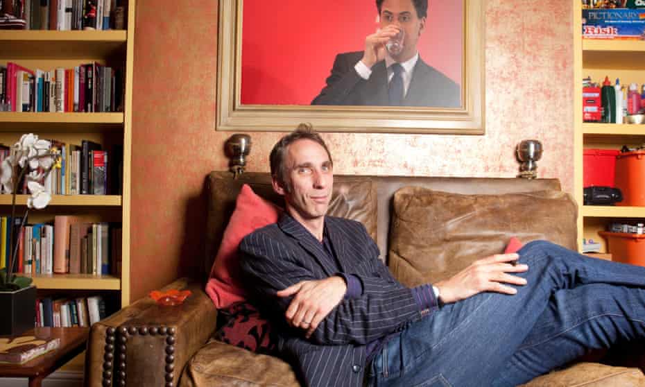 Photomontage of Will Self and Ed Miliband